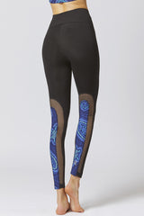 Medium Compression Leggings with CoolMesh and Aztec Print by TLC Sport