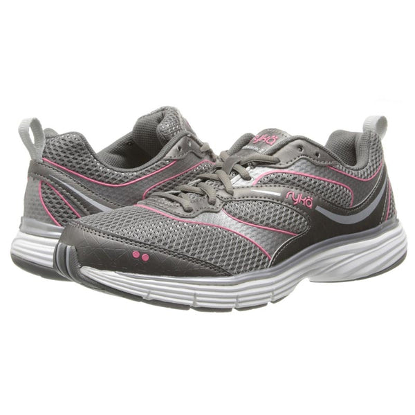 Women's Ryka Illusion 2 Running Trainers Grey-Pink by TLC Sport