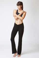 Medium Compression Bootleg with V Waist Black by TLC Sport